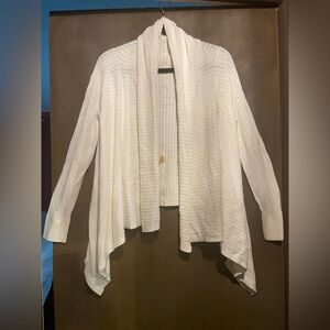 Talbots Cream Women's Open-Front Cardigan